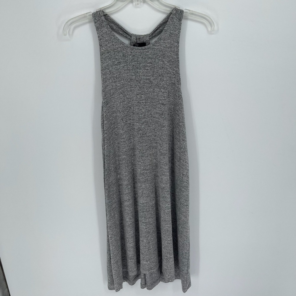 Gap Women's Gray Marled Knit Racerback Stretch Sleeveless Mini Dress Size S